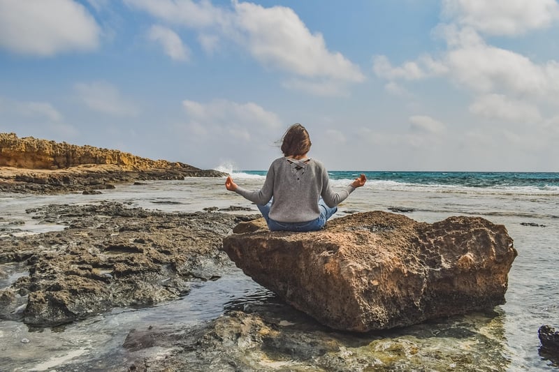 Woman meditating for relaxation